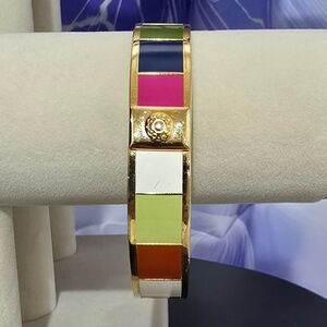 Coach Enamel Bracelet with Gold Accents